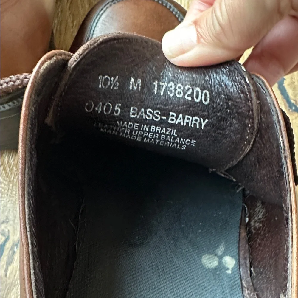Bass Dark Brown Men's Leather‎ Derbys